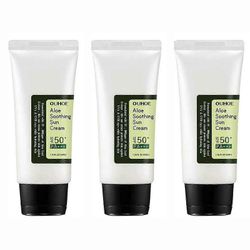 50ml Aloe Soothing Sun Cream Spf50 Kasvojen aurinkovoide UV-suoja Kosteuttava vartalovoide kesän ulkokäyttöön 3 kpl