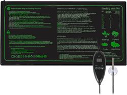 Kasvien lämpömatto termostaattiohjaimella vedenpitävät säädettävät kasvihuonelämmittimet siementen itämisen ja matelijan nopeuttamiseksi, 50,8 * 50...