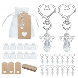 Ny Crystal Angel Wings nøkkelring Baby nattverd dåp Valentinsdag Wedding Birthday Party Anheng