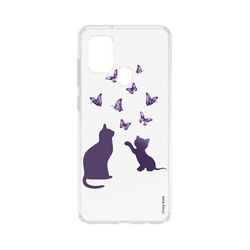 Crazy Kase Hull Til Samsung Galaxy A21s Soft Killing leger med Butterfly