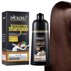 Hair Color Shampoo Coconut Hair Dye Shampoo Hiukset Välitön värjäys muutamassa minuutissa Chestnut Brown