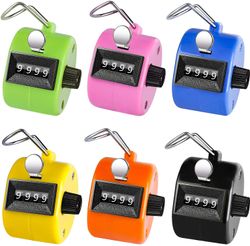 Usiful Hånd Tally Counter 4-cifret, stemmer tællere Mekanisk, Antal Tæller for Række, Mennesker, Golf &Strikning, Pack of 6