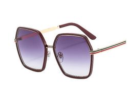 Langytx Kvinders solbriller New Fashion Punk Solbriller Briller Briller Rød Grøn Gradvist Polygonal Retro Cross-border Ins Mænds solbriller GG2 Normal