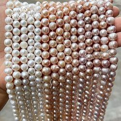 100% naturlig ferskvannsperle Barokke løse perler for smykker som lager Diy armbånd halskjede øredobber tilbehør 6-10mm 1En lilla perle 9-10mm 36-4...