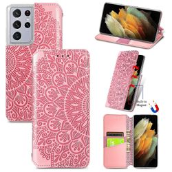 König Taske Mobiltelefonbeskytter til Samsung Galaxy S21 Ultra Case Cover Case Cases Pink Ny