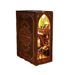 DIY Book Nook Kit, 3D-puinen palapelikirjahylly kirjahyllyn sisustukseen, kevyillä mallisarjoilla aikuisille