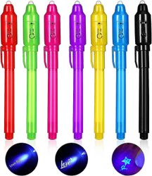 7kpl Stylo Encre Invisible avec Lumiere UV, Stylo Espion pour crire un Message Secret | Cadeau anniversaire enfants kutsuu