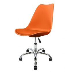 Fusion Living Soho oranssi muovinen pöytätuoli kääntyvällä pohjalla