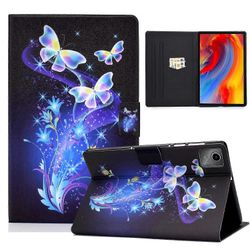 Lenovo Tab M11 / Xiaoxin Pad 11 2024 -kotelokortin pidikkeen kuvioitu nahkainen tabletin kansi Perhonen ja kukka