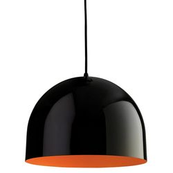 Firstlight Lighting Hus 1 Lys kuppel loft vedhæng sort, orange indeni, E27