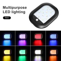 8 Color Car LED-lys 18 Led Night Light Touch Type Ceiling Magnet Interiør