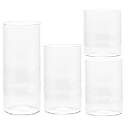 Garcy 4 stk glass stearinlys deksel glass lysestake cup skygge vindtett glass stearinlys sylinder