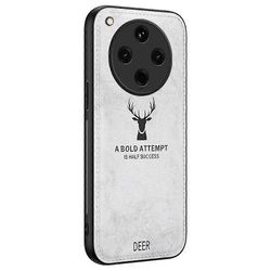 Oppo Find X8 Pro 5G -kotelo Deer Pattern Cloth Texture PU nahkainen hybridi puhelimen kansi Monivärinen Style C