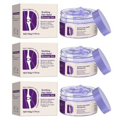 Nivelkipugeeli violetti geeli yhteisiin toimintoihin koko kehossa, rauhoittaa polvia, lannerangaa, niskaa, käsiä ja jalkoja 70 % 3pcs