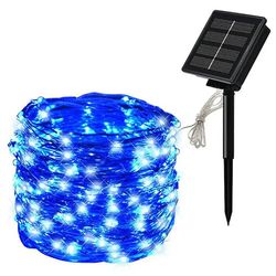 Led Solar Copper Line Lights Utendørs Vanntett Fairy Garland String Lights Christmas Party Garden Solar Lamp Decor 7/12/22/32 hvit