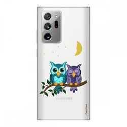 Crazy Kase Hull Til Samsung Galaxy Note20 Ultra i silikone fleksibel 1 Mm, Moonlight Ugler