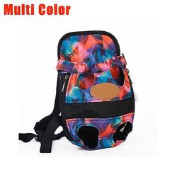 Pet Hund Cat Bag Bag Lille Hund Skuldertaske Udendørs Travel Front Mesh Bæretaske Multifarve S