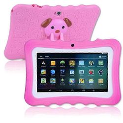 7" lasten tabletti android tablet pc 8GB rom 1024 * 600 resoluutio wifi kids tablet pc, vaaleanpunainen