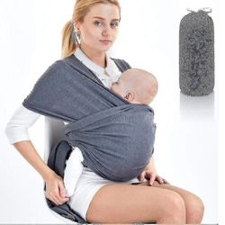 Baby Sling, högkvalitativ babymagebärare, elastisk sling för nyfödda och småbarn upp till 15 kg, 100% mjuk ekologisk bomull för män och kvinnor (mö...