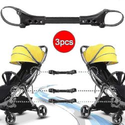 Universal Twin lastenrattaiden liitin - säädettävät 3kpl kärrynivelet Connect Strap Linker Hookilla