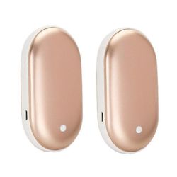 2 Pakkaus Ladattava Käsienlämmittimet USB Power Bank Sähköinen Taskulämmitin [PB] Kultaa