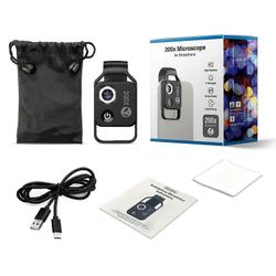 Nanozoom 200x suurennus zoom, nanozoom matkapuhelimen linssi, nanozoom x200 kamera, 100% uusi Musta