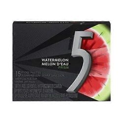 WRIGLEYS Wrigleyn 5 sähköistä vesimelonilla maustettua prismakumia, 10 kreivi (tapaus 10)