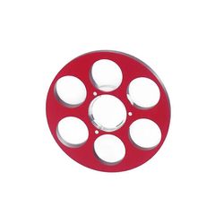 Tyhjä nauhakela 6-reikäinen tyhjä kela ääninauhalle, tyhjä keskitin Nagra SN SNST -sarjan tallentimille, lisävarusteet, punainen