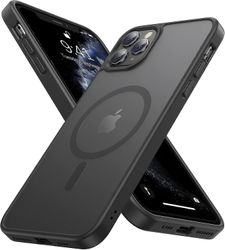 Stærkt magnetisk etui til Iphone 11 Pro Max [kompatibilitet med Magsafe] Beskyttende stødsikkert covertelefoncover til Iphone 11 Pro Max 6,5" (sort)