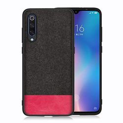 AIR Xiaomi Mi 9 Lærred Shell Sag - Sort / Rød