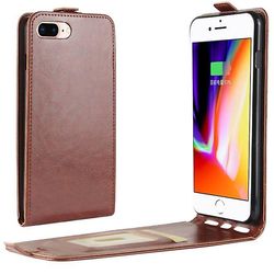 AIR Flip-Up læder shell sag til Apple iPhone 6 Plus / 6s Plus - Brown