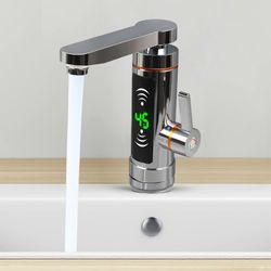 Sähköinen hetkellinen vedenlämmitin - Kuumavesihana - 30-60 C - 220 V - Hetkellisellä vedenlämmittimellä - LED-digitaalinen näyttö - 360 pyörivä sähkö