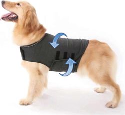 Koiran rauhoittava liivi ahdistuksen lievittämiseen, ensimmäinen sukupolvi, punainen, säädettävä koko, ihanteellinen ukkosen ja ilotulitteiden stre...