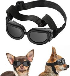 Xqday Solbriller til hunde Uv Sikkerhedsbriller, Hunde Vindtæt &Anti-tåge Beskyttelsesbriller &