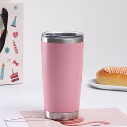 Unbrand Pink 501-600ml Termisk Krus Øl Cups rustfrit stål Termokande til te kaffe vandflaske