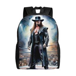 Reppu xp1031 WWE The Undertaker Backpack Koululaukku Lasten reppu Reput, Kevyet suuret reput Kapasiteetti Työmatka Rento Olkapäät Dayp 16.1 X 11.8 ...