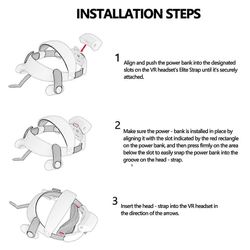 Päähihna 3/Quest 3S 6000mAh Akku Irrotettava lataus Monipuolinen painonpudotus VR AC Valkoinen