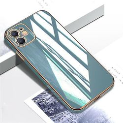 Ny luksus blød silikone sag bedstemor grå iPhone12proMax
