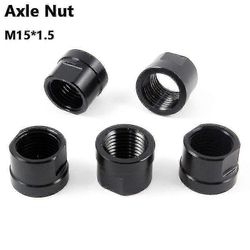 Polkupyörän läpi kulkeva akselimutteri M15x1.5mm akselin korkki 1,5mm kierreväli akselin mutterit M15 akseliruuvimutterit polkupyörän lisävarusteet