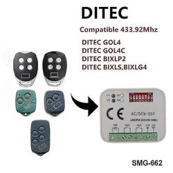 Ditec-vastaanotin Gol4c Bixls2 Bixlp2 Gol4 Bixlg4 kaukosäädin Relekytkin Ovenavaaja 2-kanavainen 9-30V AC DC -ohjain