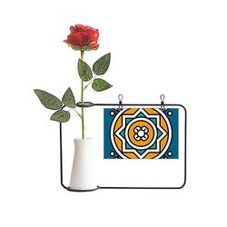Marokko Style Geometri Mønster Kunstig Rose Flower Hængende vaser Dekoration Flaske