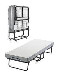 Succebuy Rollaway-vuode, 31 tuumaa x 75 taitettavassa sängyssä, 5 tuuman patja, kahden hengen kokoontaitettava sänky tukevalla metallirungolla ja m...