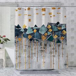 Moderne enkel stil badeværelse bruseforhæng Foringer Vandtæt med kroge YLRY1 150x180cm