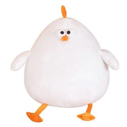 Hauska kana pehmo lelu söpö pieni poikanen täytetty pehmo nukke lapsi syntymäpäivälahjat Zekai Valkoinen 25cm