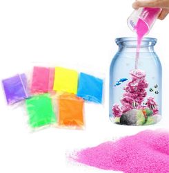 6 kpl pakkaus Magic Sand - Innovations Magic Sand Space Sand Hydrofobinen hiekkasetti hiekka värit hiekkaa lapsille ja aikuisille, 6 väriä