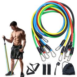 Witdreamer 11pcs Sæt Resistance Bands Pilates Abs Motion Yoga Fitness Training Workout Band