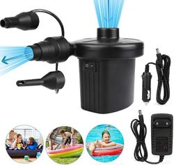 Sähköilmapumppu, sähköpumppu, ilmapatja, sähköpumppu, ilmapumppu 3 ilmasuuttimella inflalle