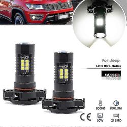 2x LED-päiväajovalot Jeep Compassille 2017 2018 2019 2020 2021 Canbus Psx24w Psx24 2504 DLR