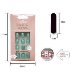 Kissqiqi Farve Tryk-on Manicure, Gel Nail Kit, polsk-fri Solid Color Mani FARVE 9