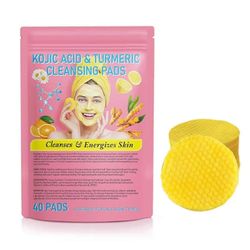 40-160kpl kurkuma Kojic Acid kuorivat puhdistustyynyt hellävarainen kasvojen puhdistustyökalu Kasvojenhoitotarvikkeet 1*40Pcs